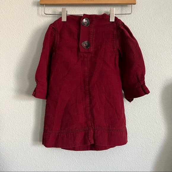 Zara Kids Red Maroon Oversized Button Shift Dress. Size 5 - Picture 4 of 7